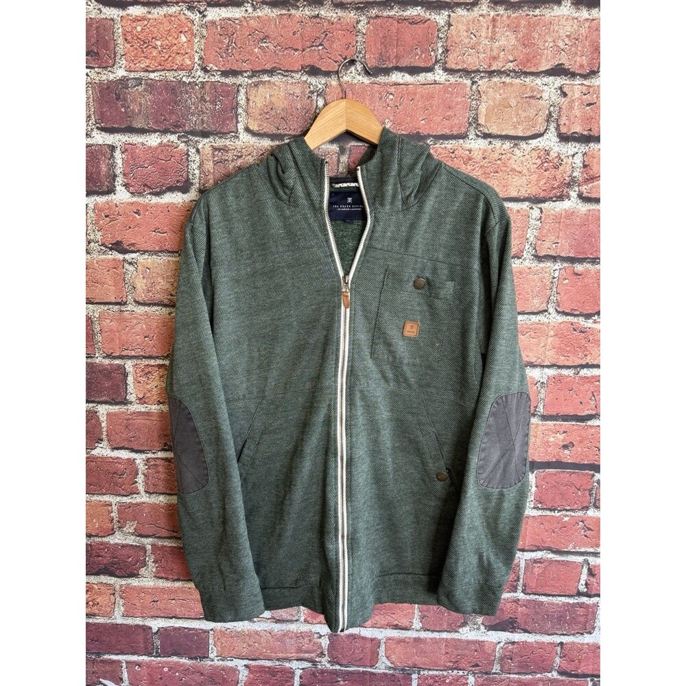 Roark Revival Mens Green Full Zip Baidam Green Road Jacket Size Large Hooded